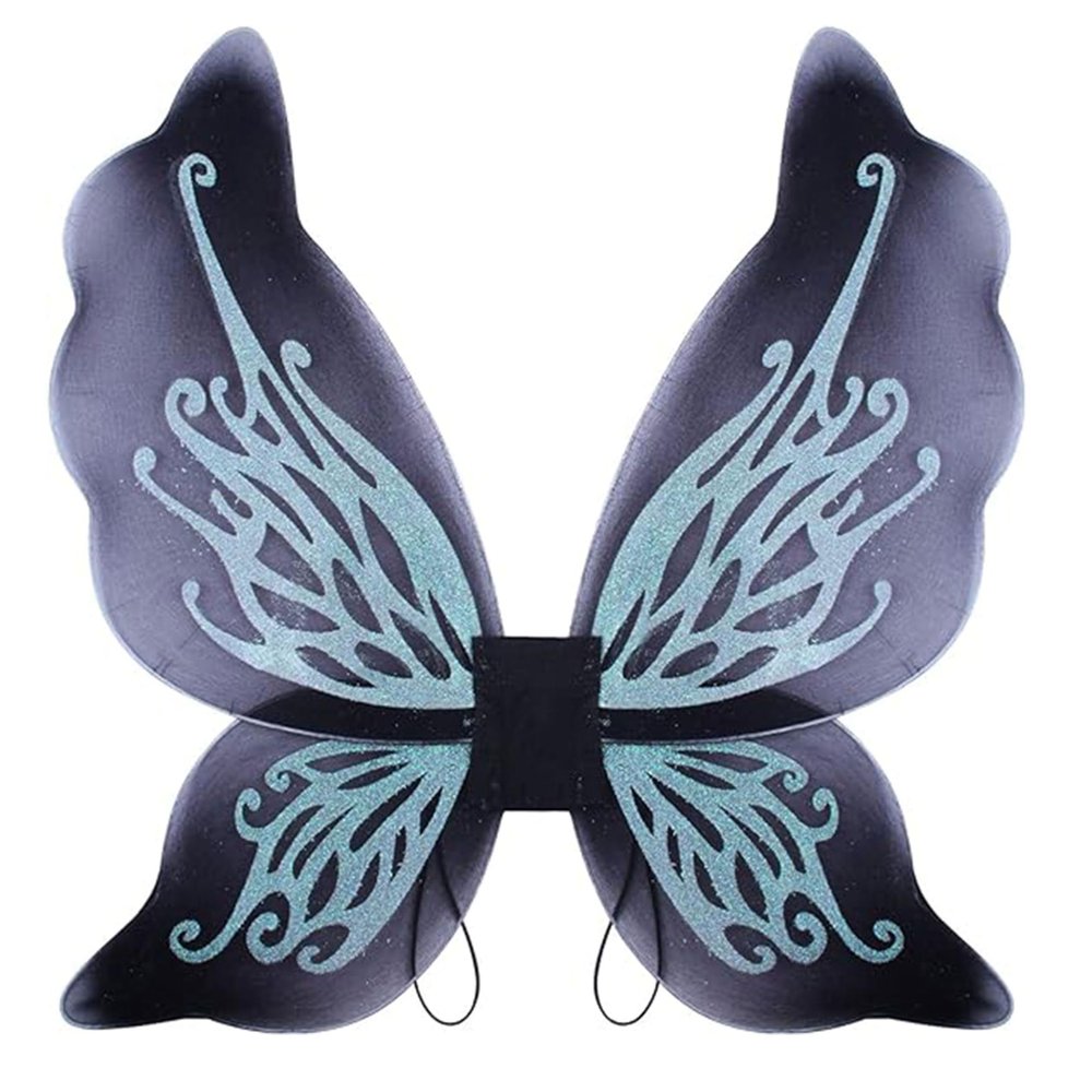 Dushi Fairy Wings for Adults,Butterfly Wings for Girls,Angel Wings,Fairy Costume for Women Birthday Halloween Dress Up Party Favor Black