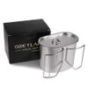 Goetland US Military Style 304 Stainless Steel US Army Canteen Cup with Lid 0.85 qt 800 ml view 1
