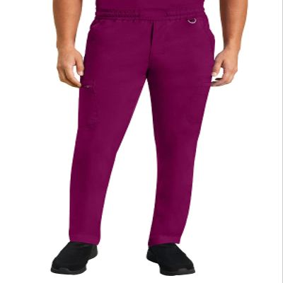 Healing Hands Scrub Pants for Men Daniel Utility Bottoms with 6 Pockets, 2-Way Stretch and Durable Fabric 9300, Wine,XLSh