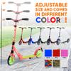 Hurtle Lightweight and Foldable Kick Scooter-Adjustable Scooter for Teens and Adult, Alloy Deck with High Impact Wheels, Durable ABEC-7 Bearings w/ T-bar Anodized Clamp Collar, Watermelon HURTS89.5 view 4