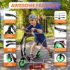 Hurtle Lightweight and Foldable Kick Scooter - Adjustable Scooter for Teens and Adult, Alloy Deck with High Impact Wheels, Durable ABEC-7 Bearings w/ T-bar Anodized Clamp Collar, Green HURTS56.5 view 2