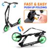 Hurtle Lightweight and Foldable Kick Scooter - Adjustable Scooter for Teens and Adult, Alloy Deck with High Impact Wheels, Durable ABEC-7 Bearings w/ T-bar Anodized Clamp Collar, Green HURTS56.5 view 3
