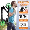 Hurtle Lightweight and Foldable Kick Scooter - Adjustable Scooter for Teens and Adult, Alloy Deck with High Impact Wheels, Durable ABEC-7 Bearings w/ T-bar Anodized Clamp Collar, Green HURTS56.5 view 4