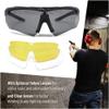 Tactical Eyewear 3 Interchangeable Lenses Outdoor Unisex Shooting Glasses - Military Fans Eyewear Impact and Explosion-Proof - Water Resistant Corrective Mount Support - Special Ops Sport view 4