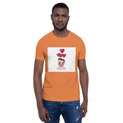 Clap Tees Short-Sleeve Unisex T-Shirt Forever Love 2020120331 Burnt Orange