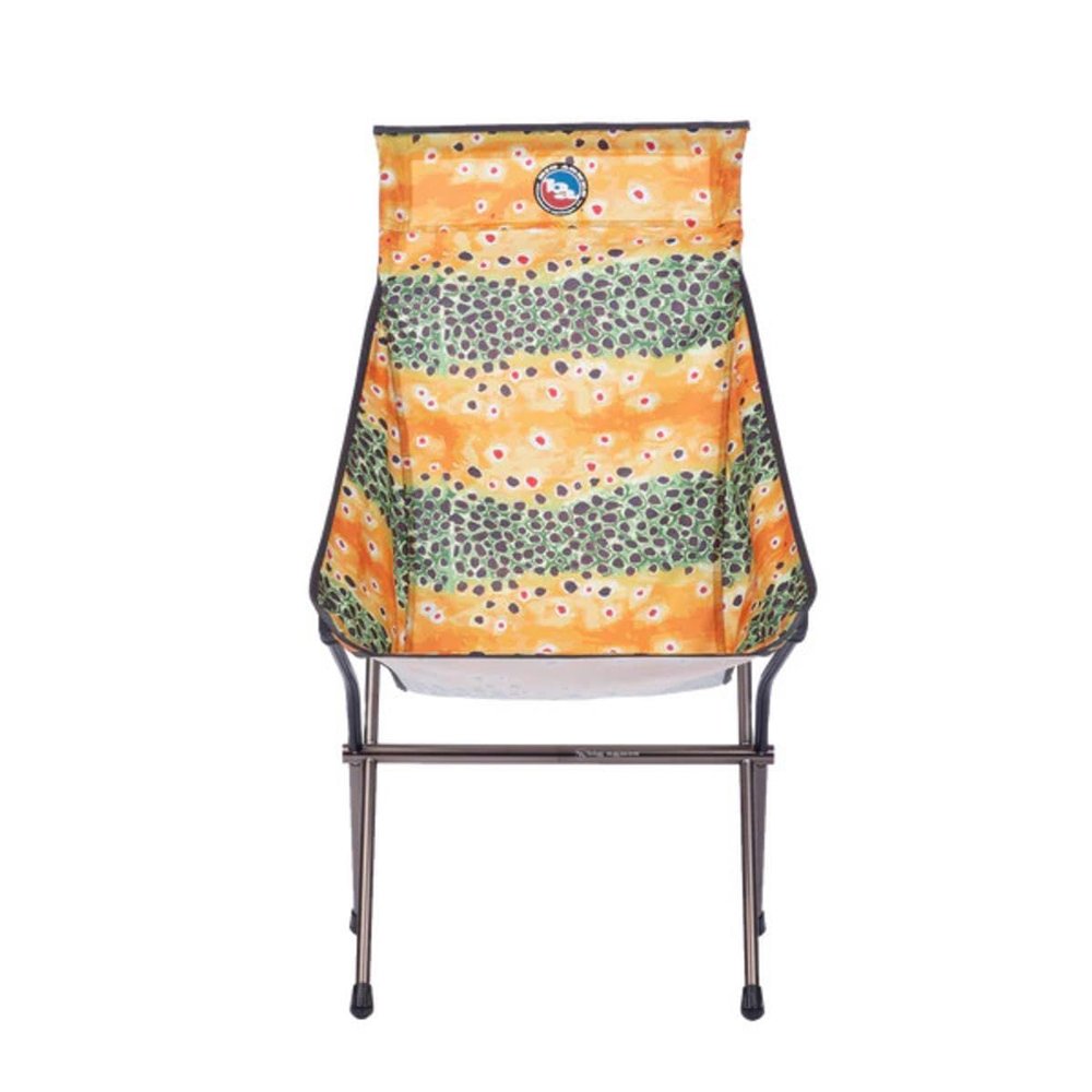 Big Agnes Big Six Camp Chair - High & Wide Camping Chair with Aircraft Aluminum Frame, Brown Trout