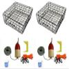 2-Pack of KUFA Vinyl Coated Crab Trap & Accessory kit Including 100' Rope, Caliper, Harness, Bait Bag & Red/White Float (5"x11" Flaot, 1/4" Lead core Rope) view 1