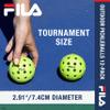 FILA Accessories Outdoor Pickleball Balls - Official Outdoor Pickleballs, Regulation Size with 40 Holes (Lime Green), Pack of 4 view 4