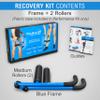 DoubleUP Roller D2 Leg & Arm Massager, Metal Frame + 2 Rollers, Blue view 2