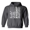 Kropsis Grandpa Vintage American Flag Hooded Sweatshirt Hoodie, 3XL, Charcoal