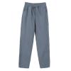 Andongnywell Womens Casual Cotton Linen Straight Leg Pants Loose Drawstring Elastic Waist Harem Pant with Pockets (Gray,Large) view 1
