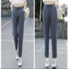 Andongnywell Womens Casual Cotton Linen Straight Leg Pants Loose Drawstring Elastic Waist Harem Pant with Pockets (Gray,Large) view 2