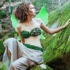 Dushi Fairy Wings for Adults,Butterfly Wings for Girls,Angel Wings,Fairy Costume for Women Birthday Halloween Dress Up Party Favor Green view 3