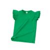 LYSMuch Toddler Baby Girls Ruffle Sleeve Shirt Plain Solid Sleeveless Tshirt Top Blouse Kids Casual Clothes(Green, 4-5T) view 1