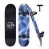 BELEEV Skateboards for Beginners, 31 Inch Complete Skateboard for Kids Teens Adults, 7 Layer Canadian Maple Double Kick Deck Concave Cruiser Trick Skateboard (Grey) view 1