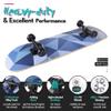 BELEEV Skateboards for Beginners, 31 Inch Complete Skateboard for Kids Teens Adults, 7 Layer Canadian Maple Double Kick Deck Concave Cruiser Trick Skateboard (Grey) view 4