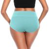 ASIMOON Women's Briefs Cotton High Waisted Panties Stretch Breathable Underwear for Women Plus Size Multicolor 4XL view 3