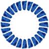 Hedume 24 Pack Cheerleading Pom Poms, Cheerleading Metallic Foil Pom Poms, Hand Flowers Cheerleader Pompoms for Team Spirit Sports Dance Cheering view 2