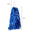 Hedume 24 Pack Cheerleading Pom Poms, Cheerleading Metallic Foil Pom Poms, Hand Flowers Cheerleader Pompoms for Team Spirit Sports Dance Cheering view 3