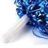 Hedume 24 Pack Cheerleading Pom Poms, Cheerleading Metallic Foil Pom Poms, Hand Flowers Cheerleader Pompoms for Team Spirit Sports Dance Cheering view 4