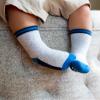 JAKIDAR 12 Pack Baby Toddler Socks Non Slip Grip Cotton Crew Socks for Boys Girls Infants Kids, Multicolor Block, 6-12 Months view 2