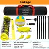 Outdoor Portable Volleyball Net System - Adjustable Height Poles with Soft Volleyball Ball, Pump, Hammer, Boundary Line, and Carry Bag for Backyard, Beach, Lawn view 2