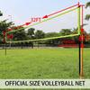 Outdoor Portable Volleyball Net System - Adjustable Height Poles with Soft Volleyball Ball, Pump, Hammer, Boundary Line, and Carry Bag for Backyard, Beach, Lawn view 3
