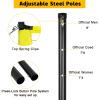 Outdoor Portable Volleyball Net System - Adjustable Height Poles with Soft Volleyball Ball, Pump, Hammer, Boundary Line, and Carry Bag for Backyard, Beach, Lawn view 4