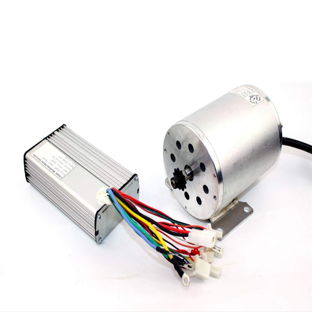 L-faster 48V 1800W Scooter Engine Replacement Brushless DC Motor 4500RPM Bike Motor with 25H Or T8F and Controller (with Foot)
