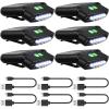 Mudder 2 Pieces LED Clip on Cap Lights USB Rechargeable Cap Flashlight Clip Waterproof Bright Hat Flashlight Headlamp for Fishing Camping Hand Work (Black) view 1