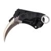 MASALONG Outdoor Survival claw Tactical teeth Knife Double edged sharp Fixed Blade Knife With Sheath (5CR Sand light Black handle) view 3