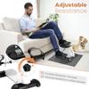 Mini Exercise Bike, AGM Under Desk Bike Pedal Exerciser Foot Cycle Arm & Leg Peddler Exerciser Machine with LCD Screen Displays (White) view 3