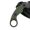MASALONG Outdoor Survival claw Tactical teeth Knife Double edged sharp Fixed Blade Knife With Sheath (5CR Black Stone wash Green handle) view 4
