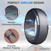 Dookeh Breathable Mens Silicone Wedding Rings, Rubber Ring Bands For Men, Black Blue Camo Engagement Band, Best for Workout, 1-4-7 Pack (W3-Titanium,Dark Gray,Cast Iron,Black, 10) view 2