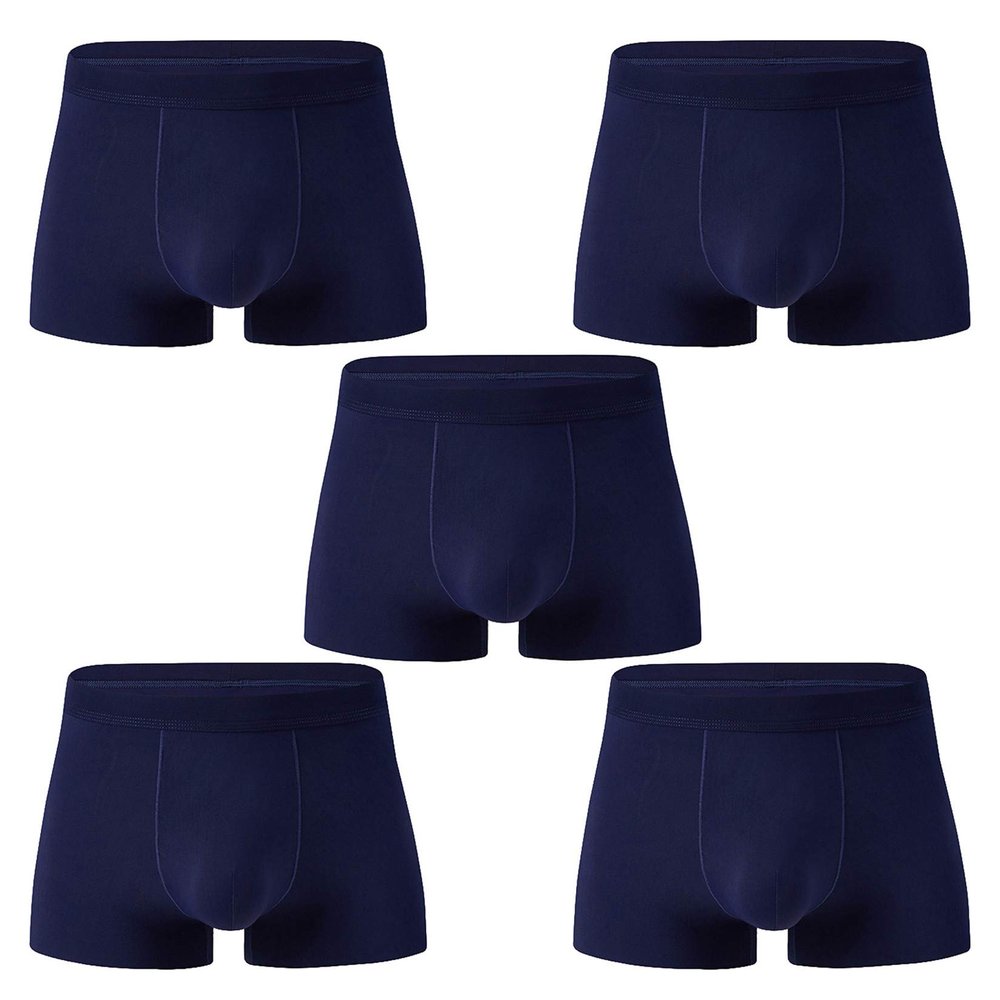 Andongnywell 5-Pack Men's Microfiber Active Performance Boxer Briefs Underwear Comfort Knickers panties underwears (Navy Blue,X-Large)