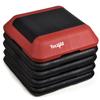 Yes4All 16"x16" Height-Adjustable High Step Aerobic Platform with 4 Risers for Home Gym Exercise Fitness Workout, Cardio and Jumping (Red Black) view 1