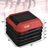 Yes4All 16"x16" Height-Adjustable High Step Aerobic Platform with 4 Risers for Home Gym Exercise Fitness Workout, Cardio and Jumping (Red Black) view 2