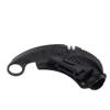 MASALONG Outdoor Survival claw Tactical teeth Knife Double edged sharp Fixed Blade Knife With Sheath (5CR Black Stone wash Black handle) view 2