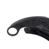 MASALONG Outdoor Survival claw Tactical teeth Knife Double edged sharp Fixed Blade Knife With Sheath (5CR Black Stone wash Black handle) view 4