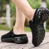 Women Slippers, Women Clog Slippers Breathable Anti Skid Mesh Slip-on Air Cushion Home Shoes Black 40 view 2