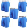 Andongnywell 5-Pack Men's Elephant Nose Boxer Briefs Breathable Ice Silk Trunk Underwear Underpants Knickers (Blue,3X-Large) view 1