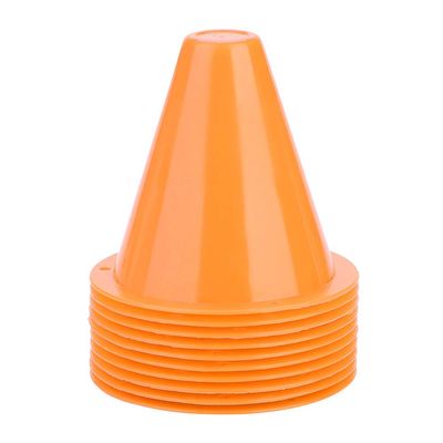 WNSC Football Marking Discs, Unbreakable PE Cone Shape 10pcs Football Cone, Improve The Controlling Ability of Football for Football Training Games for Boys(Orange)