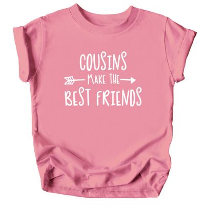 Cousins Make The Best Friend T-Shirt for Baby and Toddler Girls Fun Family Outfits Mauve Shirt Youth Large