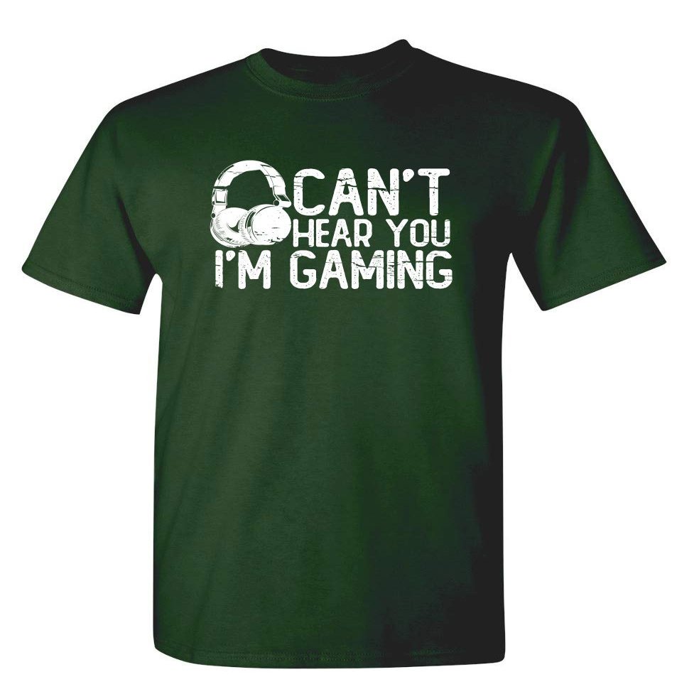 I'm Gaming Graphic Novelty Sarcastic Funny T Shirt XL Forest