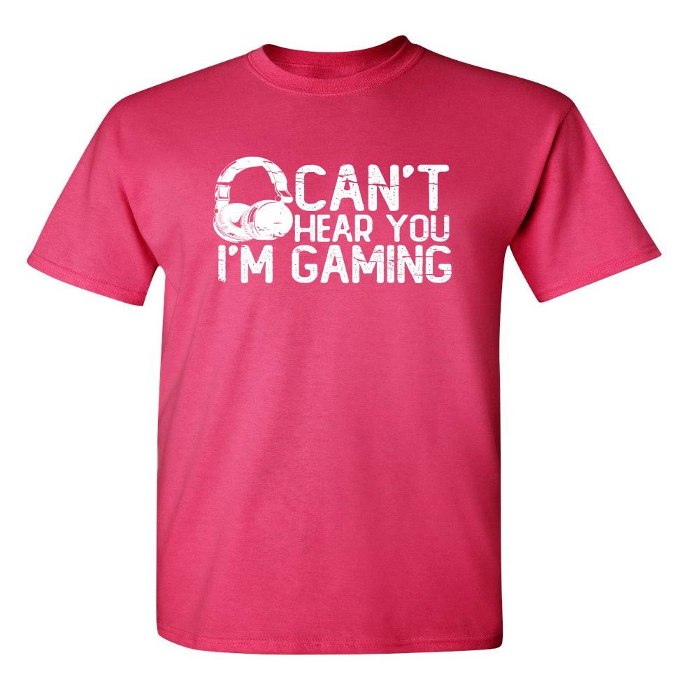 I'm Gaming Graphic Novelty Sarcastic Funny T Shirt XL Pink