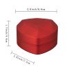 Heart Shaped Ring Gift Box with LED Light, Velvet Earrings Jewelry Case with Light, Jewellry Display Box for Wedding, Engagement, Proposal, Birthday and Anniversary (Red) view 3