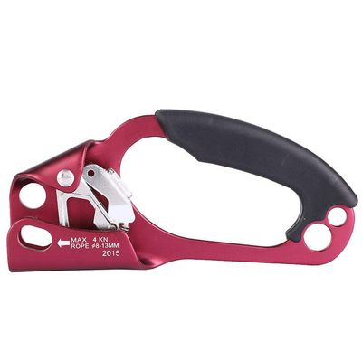 Ichiias Right Hand Riser Mountaineering Climbing Right Hand Ascender, Rope Riser, High Strength Outdoor for 8-13mm Rope Climbing(red)