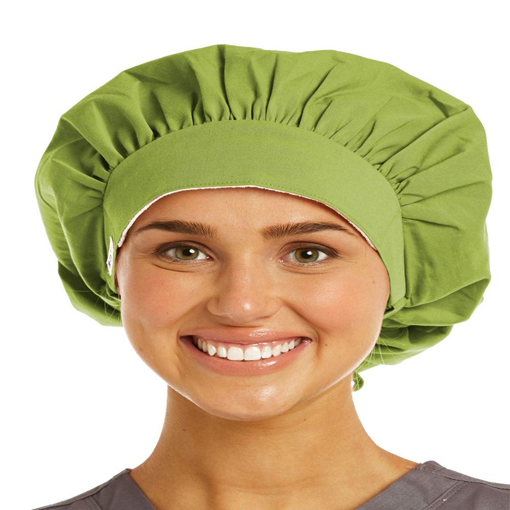 Maevn NC020 Ladies Bouffant Scrub Hat, Lime PrimaFlex, OS