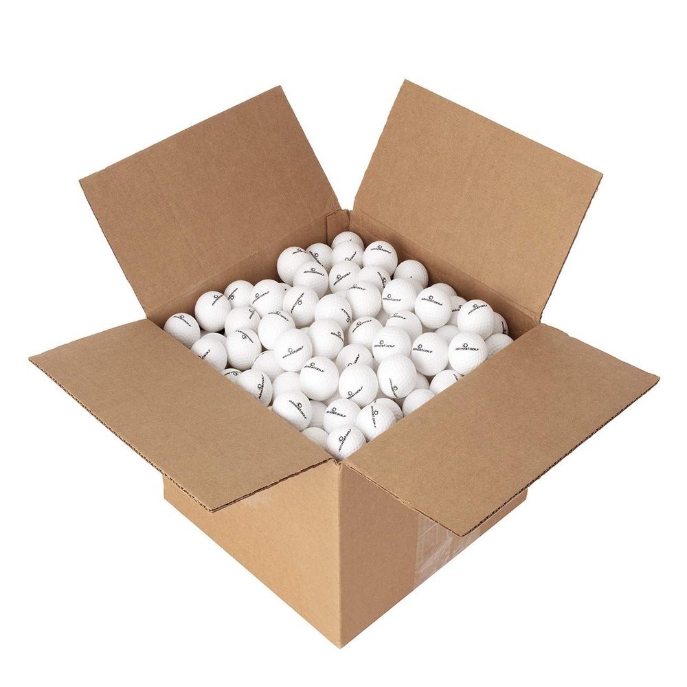 ALMOSTGOLF Limited Flight Practice Foam Golf Balls  Realistic Spin, Trajectory, & Accuracy Training, Bulk Pack of 240, White