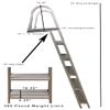 classAcustoms Marine Pontoon Boat Dock Heavy Duty Aluminum 5 Step Removable Boarding Ladder FIXD-PBDL5S-AL view 3